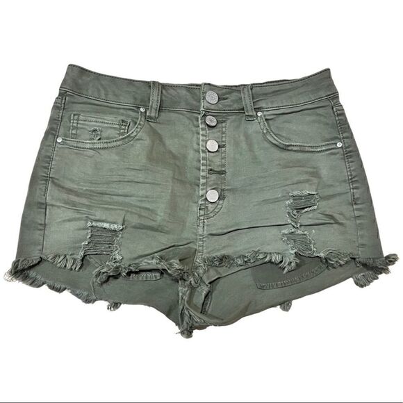 6 REFUGE army green short shorts Guc - Picture 2 of 6